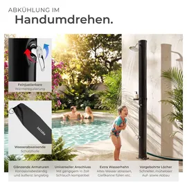 Tectake Solardusche Schwarz 40 l