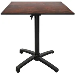 Restootab Outdoor Klapptisch Diabolo 70x70cm - Modell Rost Roc