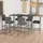 vidaXL Gartenbar-Set 7-tlg. Grau