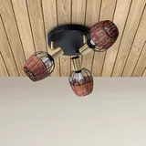 NÄVE Corbis 3 E14 schwarz/natur/gold
