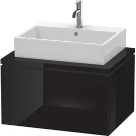 Duravit L-Cube 72x54,7cm, sw hgl, für Konsole, 1 Auszug
