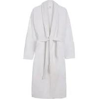 hip Unisex-Bademantel Hip Bathrobe uni - Blue, Midilänge, Walkfrottee, Schalkragen, Gürtel, Schalkragen, Gürtel, Taschen, Baumwolle, Frottee, Weich weiß XS/S | 113 cm