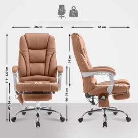 CLP Pacific Kunstleder mit Massagefunktion V2 hellbraun