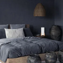 Relaxdays Tischlampe Holzfuß Weiß