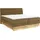 OTTO home Boxspringbett OTTO HOME "JENNA in verschiedenen Farben und Breiten erhältlich", braun (bronzo), B:204cm L:216cm, Komplettbetten, Boxspringbett, LED-Beleuchtung, mit zertifizierten, recycelten Bezugsstoffen