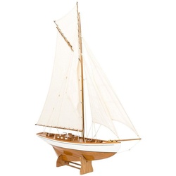 Aubaho Modellboot Modellschiff Segelyacht Yacht Holz Schiff Boot Segelschiff 135cm kein Bausatz
