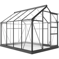 Outsunny Gewächshaus Aluminium Grau HKP 4 mm 4,79 m2