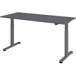 bümö elektrisch höhenverstellbarer Schreibtisch Graphit 180x80 cm, Gestell: Graphit - Büroschreibtisch höhenverstellbar elektrisch, elektrischer