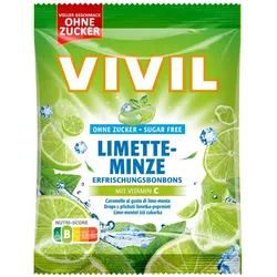 Vivil Limette-Minze Erfrischungs Bonbons zuckerfrei (88g)