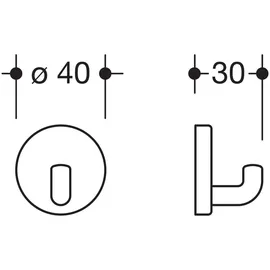 Hewi Wandhaken Serie 801 Handtuchhaken reinweiß 801.90.010