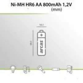 Arcas AA 800 mAh 2 St.