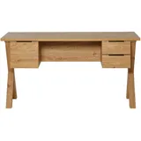Jahnke Schreibtisch "X-CLUB D 15", montana eiche, montana eiche, montana eiche, Tische, B/H/T: 146cm x 76,2cm x 59cm,montana eiche, Schreibtisch, große Arbeitsfläche, stabiles X-Gestell, Stauraum, Breite ca. 146 cm, B:146cm H:76,2cm T:59cm