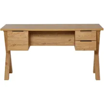 Jahnke Schreibtisch "X-CLUB D 15", montana eiche, montana eiche, montana eiche, Tische, B/H/T: 146cm x 76,2cm x 59cm,montana eiche, Schreibtisch, große Arbeitsfläche, stabiles X-Gestell, Stauraum, Breite ca. 146 cm, B:146cm H:76,2cm T:59cm