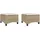 vidaXL Gartenhocker mit Kissen 55 x 55 x 36 cm beige 2 St.