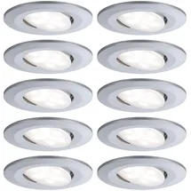 Paulmann LED Calla Basisset schwenkbar IP65 rund 10x6W 10x530lm 230V 4000K Chrom matt