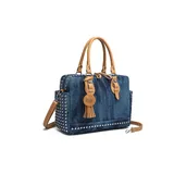 COLLEZIONE ALESSANDRO Handtasche Denim aus griffigem Jeansstoff mit Nieten von - blau