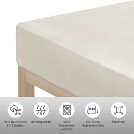 OTTO home Spannbettlaken Jersey-Elasthan 180 x 200 - 200 x 220 cm beige