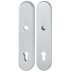 Hoppe Langschildpaar F1 Alu.silberfarben F1 PZ 92mm