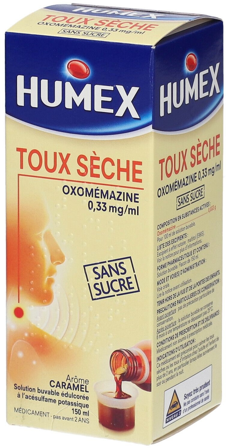 Humex Toux Sèche s/s 150 ml jus pour la toux