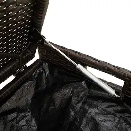 vidaXL Outdoor-Sitzbank mit Stauraum und Kissen Braun 100 cm