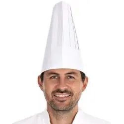 HYGOSTAR® Kochmütze Le Chef, Papier 0195 , 1 Packung = 50 Kochmützen, Höhe: 25 cm