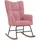 vidaXL Schaukelstuhl Samt 328143 70 x 80 x 90 cm Rosa
