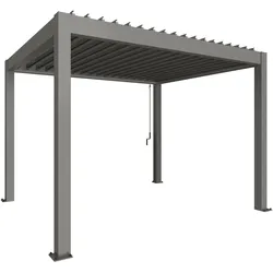 Pergola BIOHORT "3,5 x 3", quarzgrau, metallic, Pergolen, stilvoller Schattenspender für mehr Komfort im Freien