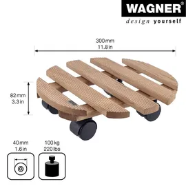 Wagner System WAGNER® design yourself Pflanzenroller COUNTRY GH 0183 Holz dunkelbraun rund 30,0 x 8,2 cm