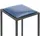 Royal Catering Barhocker 2er-Set Metall Kunstlederpolster Schwarz/Blau Barstuhl outdoor