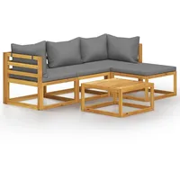 vidaXL 5-tlg Garten-Lounge-Set mit Kissen Massivholz Akazie Modell 16