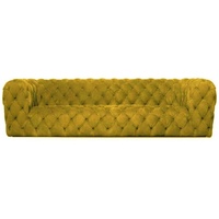 JVmoebel Chesterfield-Sofa, Gelbe Chesterfield Couch Viersitzer xxl big sofa gemütliche gelb