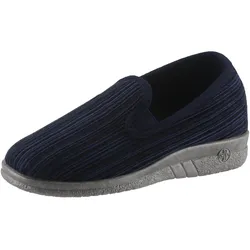 Hausschuh LANDGRAF, Herren, Gr. 39,mit Textilfutter, blau (marine), Synthetik, Schuhe