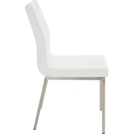 CLP 2er Set Esszimmerstühle Colmar Mit Pflegeleichtem Kunstledersitz I Gepolsterte Lehnstühle Mit Edelstahlgestell