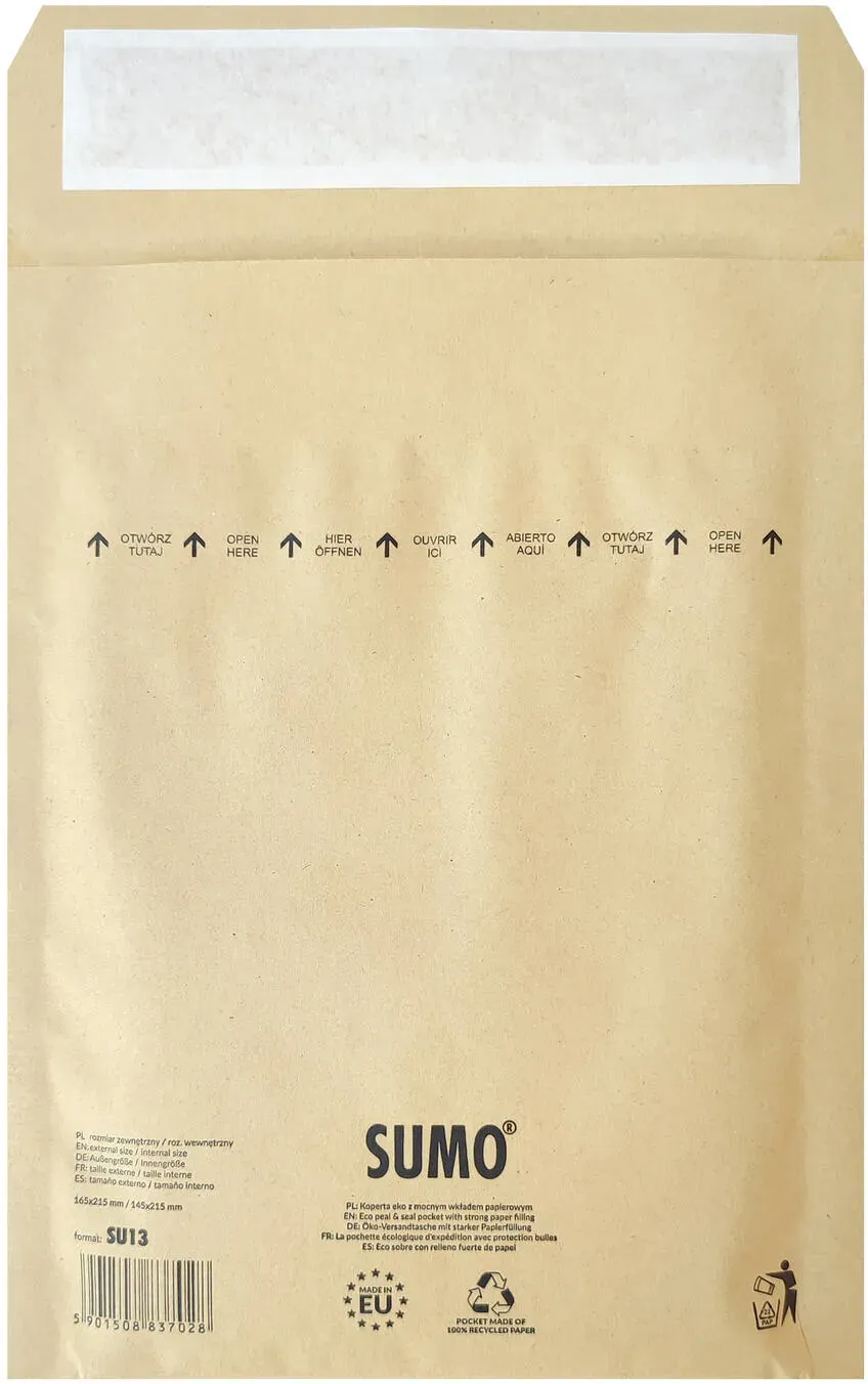 Papierpolstertaschen 165 x 215mm (A) | 145 x 215mm (I) braun, 50 Stk.
