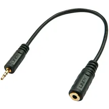Lindy Audioadapterkabel 2,5mm Klinken-Stecker / 3,5mm Klinken-Buchse 0,20m (35698)