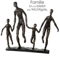 GILDE Dekofigur »Skulptur Familie«, 76566406-0 bronzefarben B/H/T: 35 cm x 32 cm x 10 cm,