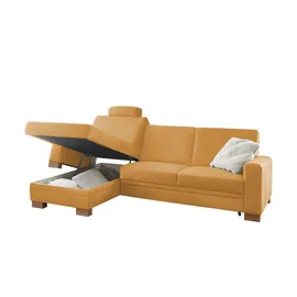 meinSofa Eckcouch Mikrofaser 2-Sitzer Gelb