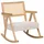 Beliani Schaukelsessel RYA gepolstert 70 x 90 x 80 cm Beige/Braun