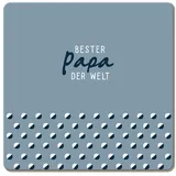Grafik-Werkstatt Grafik Werkstatt lustiger Untersetzer aus Kork | Bester Papa der Welt, Bunt