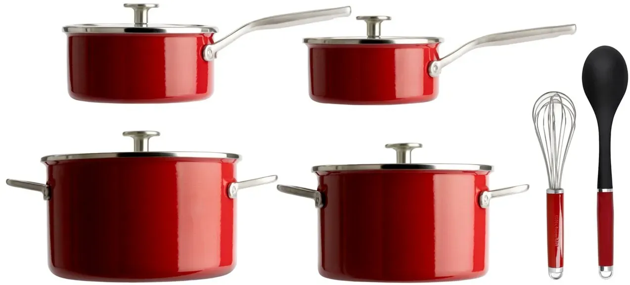 KitchenAid Topfset 6-tlg. EMPIRE ROT - B/H/T ca. 58.00x32.00x22.00
