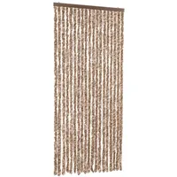 VidaXL Fliegenvorhang Beige und Dunkelbraun 56x185 cm Chenille