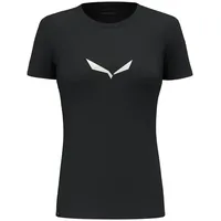 Salewa Solidlogo Dri-release Kurzarm-t-shirt - Black Out - 2XS