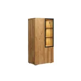 Massivmoebel24 Highboard Wild-/Zerreiche 66x43x138 natur geölt FRANKFURT #115 - 2 Jahre Gewährleistung - mind. 14 Tage Rückgaberecht - Beige