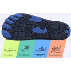 dotales Flowstep Barfußschuhe Damen Normalschaft Blau / Schwarz 41