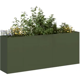 vidaXL Pflanzgefäß 40 x 80 x 80 cm Olivgrün