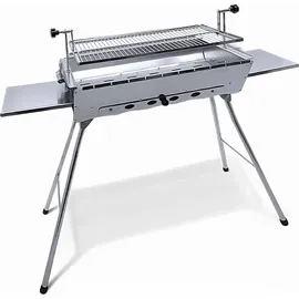 Grillpeter Mangal Edelstahl 2 mm Schaschlickgrill Set + 11 Spieße