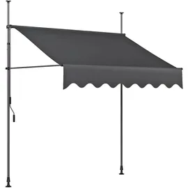 Klemmmarkise 300 x 300 cm anthrazit