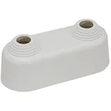 Simplex Doppelrosette (hohe Ausführung) 50 mm Achsabstand, Farbe weiß