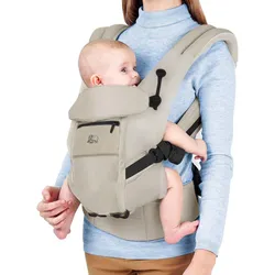 Deryan Ergonomische Babytrage - Bauchtrage 4-in-1 Creme EINHEITSGRÖSSE