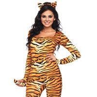 LEG AVENUE 83895 - Wild Tigress Kostüm Set, Größe XS, orange/schwarz